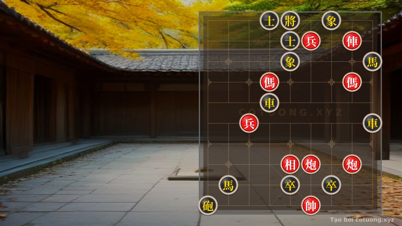 Thế cờ: Xiangqi: Strategy for Red Chariot Exposed on Row 9 in Double Horse Formation — Cờ Tướng Online