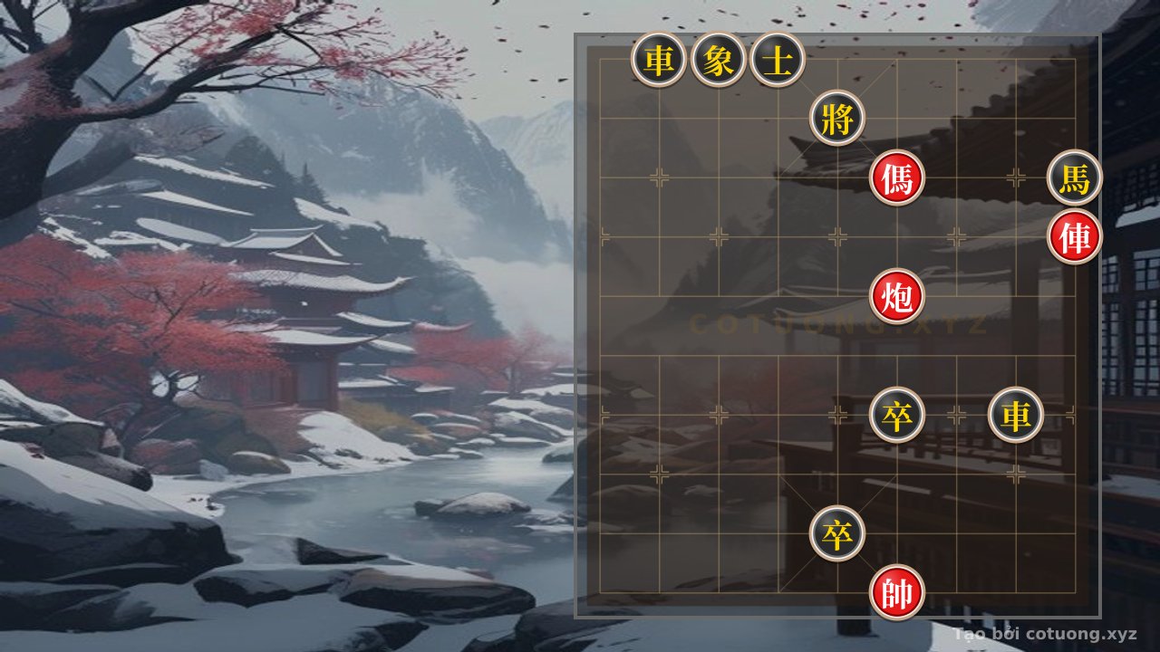 Thế cờ: Xiangqi: Defense Against Black Rook's Checkmate with Red Cannon — Cờ Tướng Online