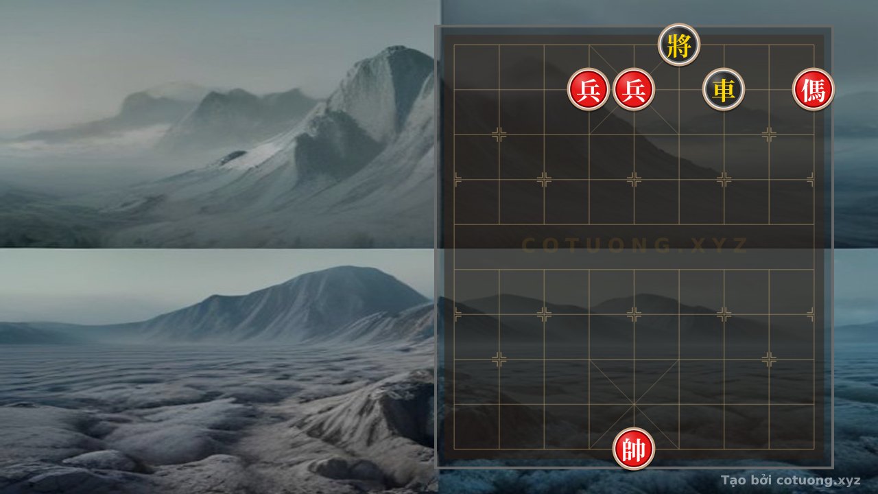Thế cờ: Peak of the Endgame: Horse 2Pawns Attacking the Chariot - Brutal Tactics Like the Battle of Bạch Đằng — Cờ Tướng Online