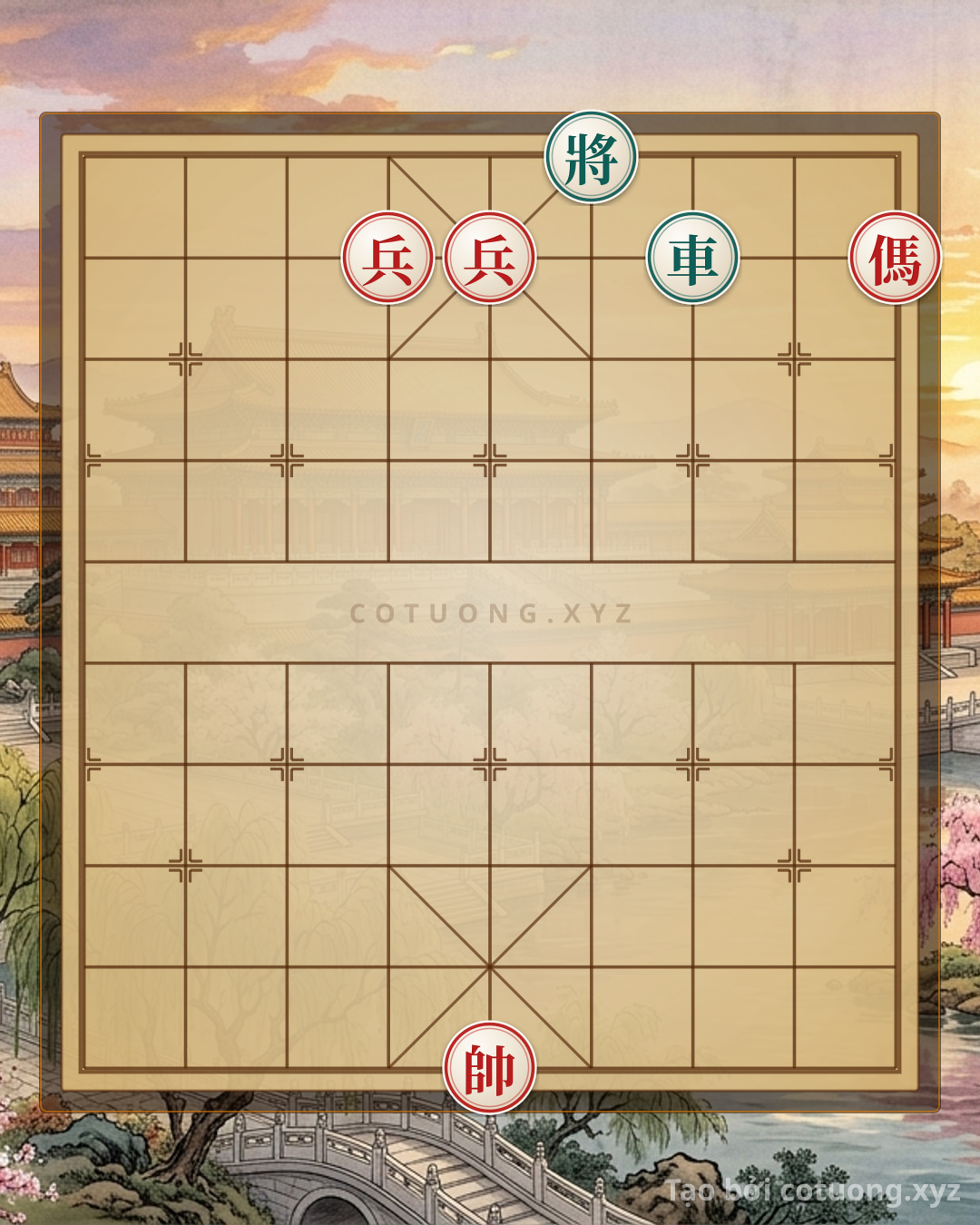 Challenge: Peak of the Endgame: Horse 2Pawns Attacking the Chariot - Brutal Tactics Like the Battle of Bạch Đằng - Can you solve it?