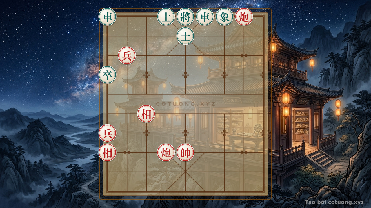 Thế cờ: Art of Defensive Counterattack: Black Chariot on File 1, Rank 10 is Blocked - Xiangqi — Cờ Tướng Online