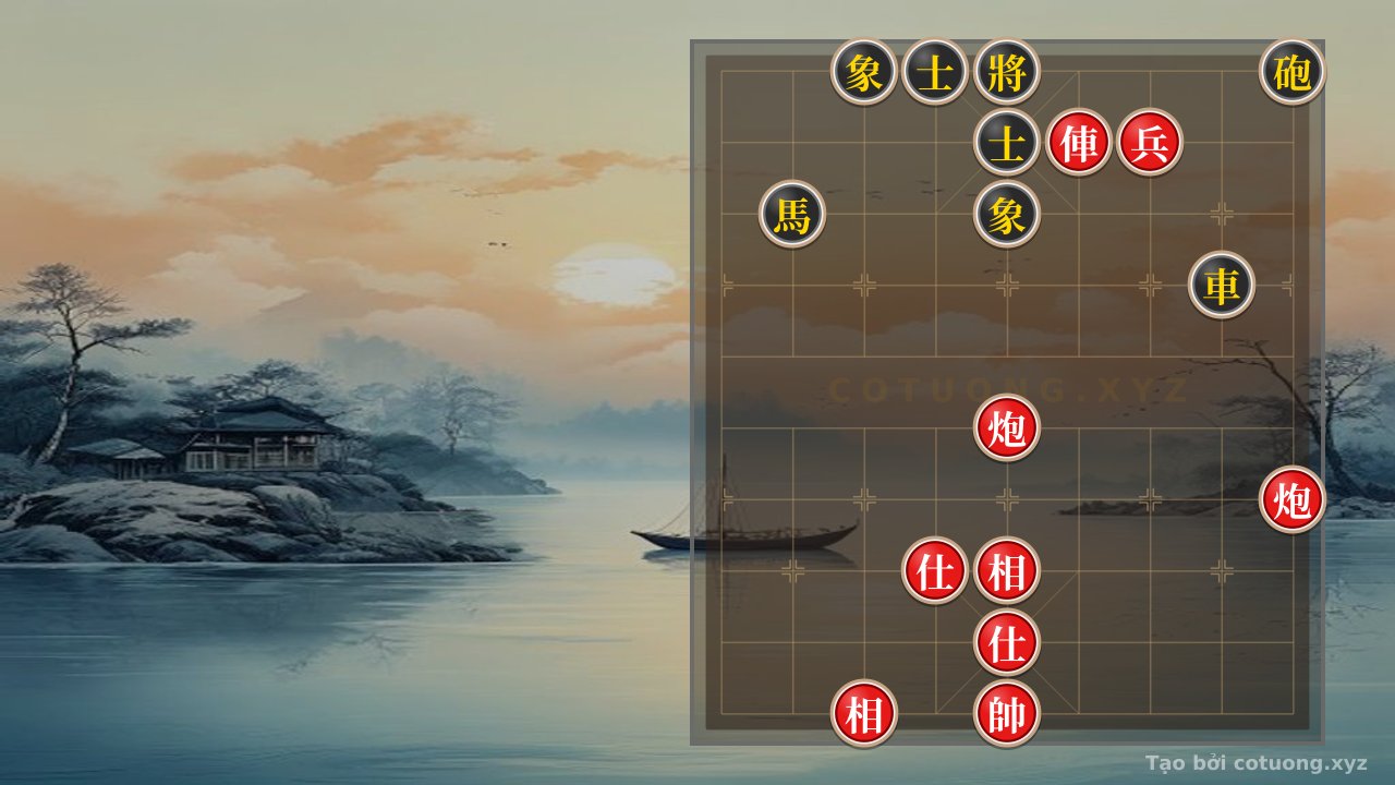 Thế cờ: Defensive Artistry: Mastering the Counter to Red's Assault in the 'Empty Cannon' Formation — Cờ Tướng Online