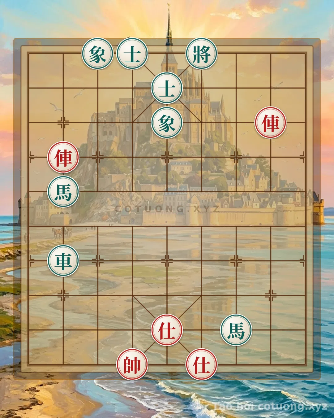 Thế cờ: Checkmate Strategy: The Red Army's Dominance in the Noble Rook Formation — Cờ Tướng Online