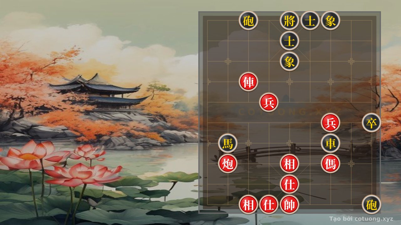Thế cờ: The Cruel Trap: Red Chariot at 7th File 7th Rank Attacks Black Cannon at 9th File 1st Rank - Unmatched Xiangqi Strategy — Cờ Tướng Online