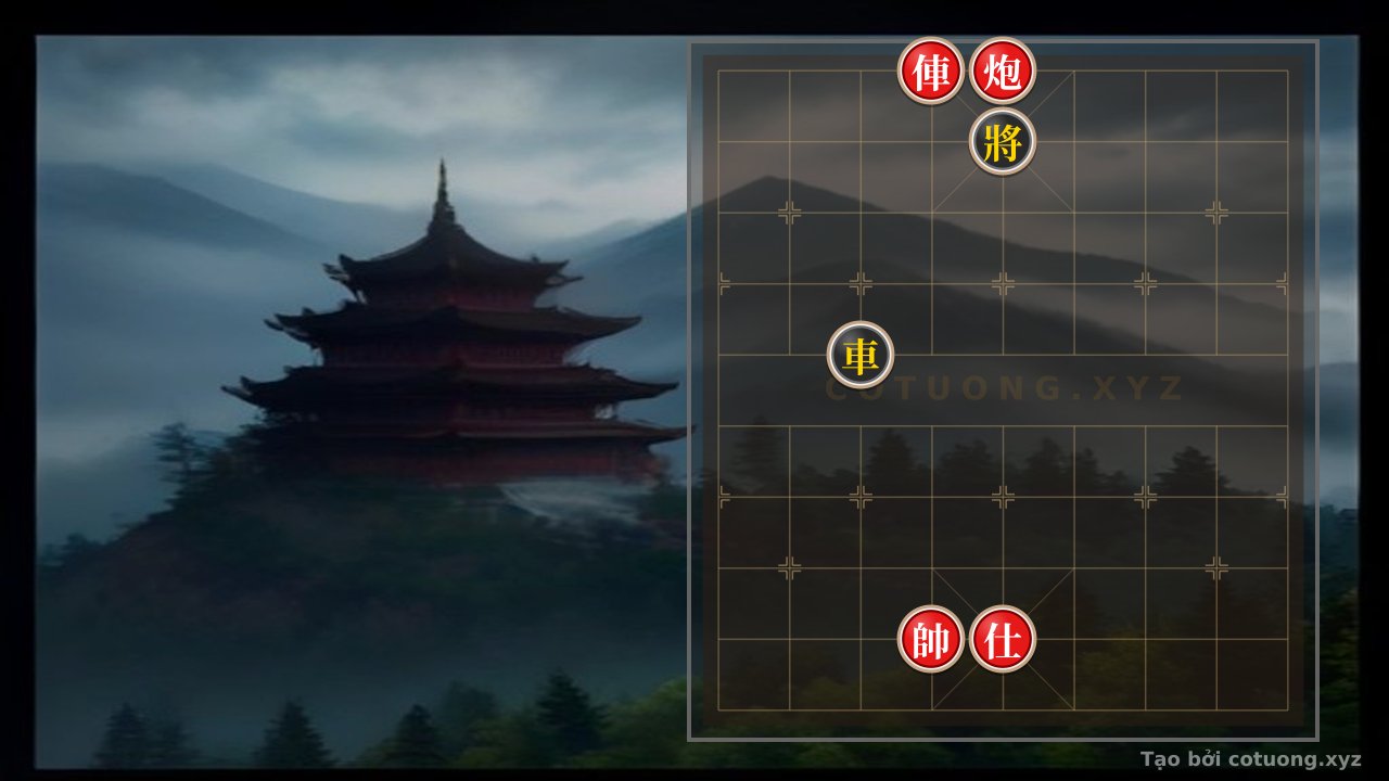 Thế cờ: Red Rook on File 6, Rank 10: The 'General Trap' Strategy of the Red Army in a Closed Position — Cờ Tướng Online