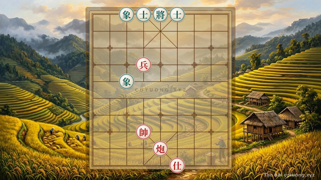 Thế cờ: The King's Gambit: Swift Checkmate for the Red Player — Cờ Tướng Online