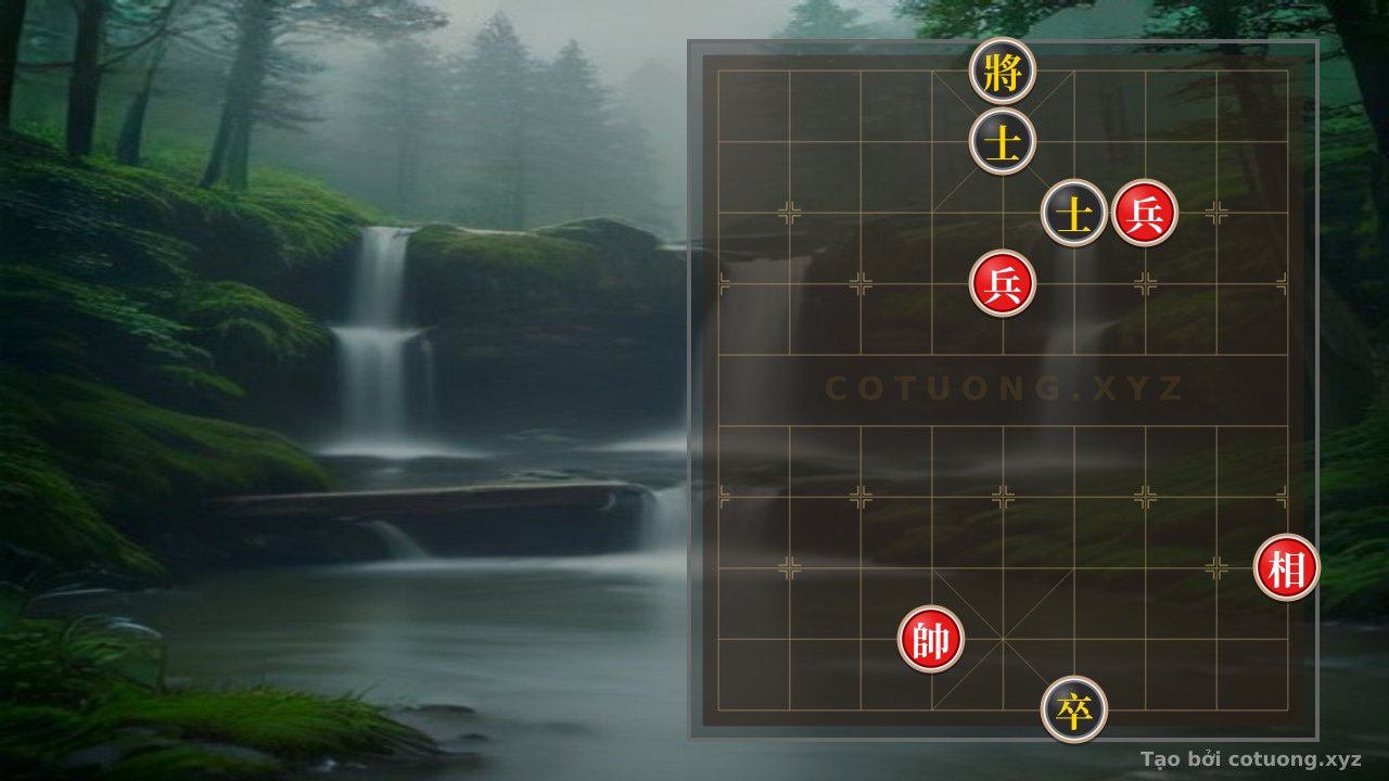 Thế cờ: Black General on File 5, Rank 10: Rook's Charge with Two Red Pawns — Cờ Tướng Online