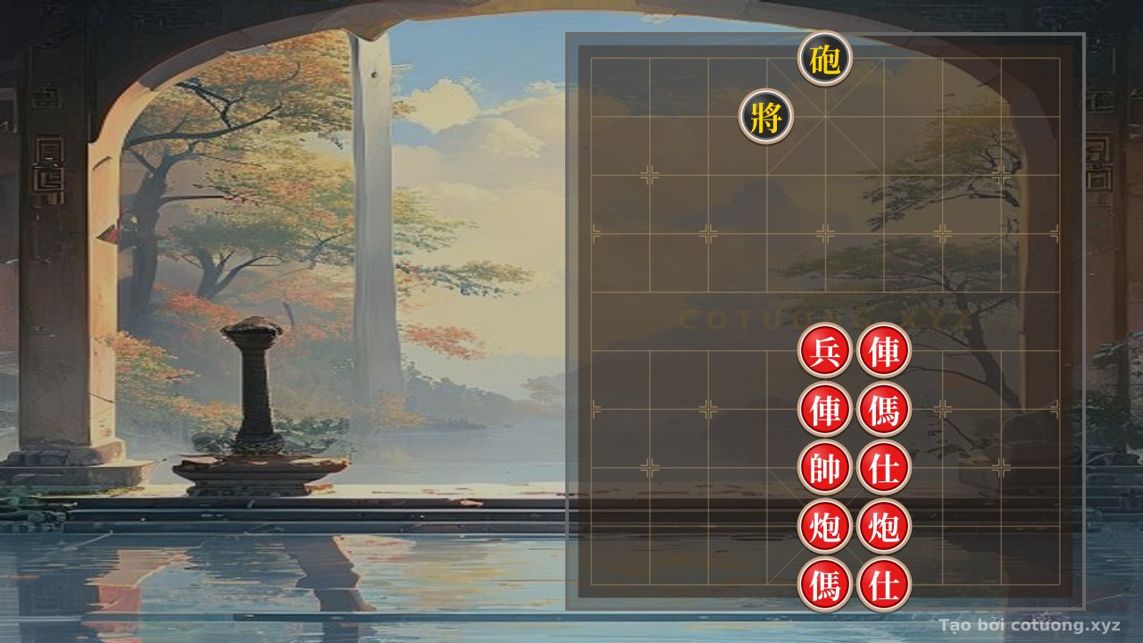 Thế cờ: Super Difficult Xiangqi: Black Cannon Trapped, Red Chariot Checkmates in 3 Moves — Cờ Tướng Online