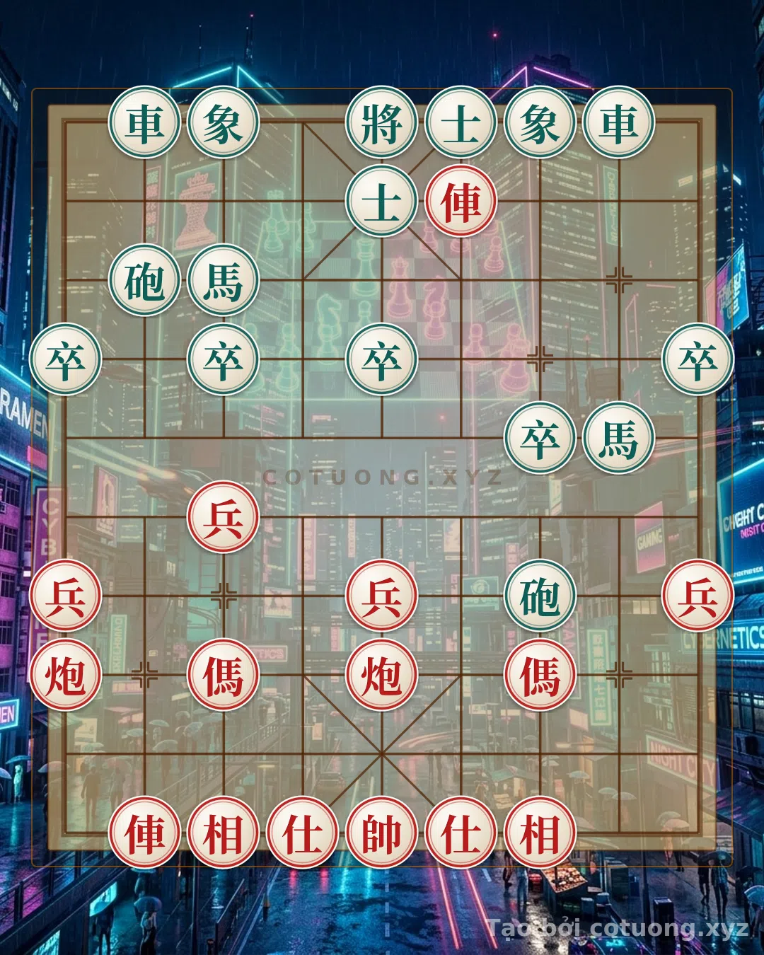 Thế cờ: The Hidden Endgame of Rook and Cannon: The Battle of Red Cliffs on the Chessboard — Cờ Tướng Online