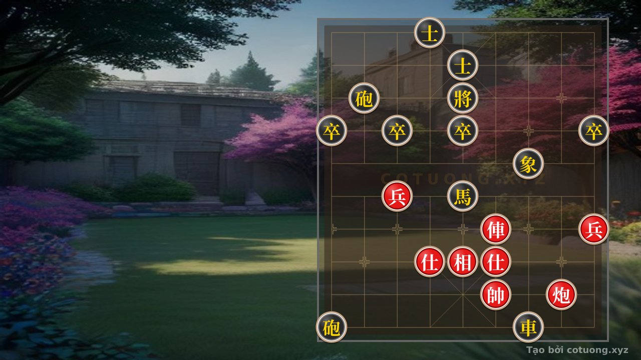 Thế cờ: The Royal Strategy of the Rook and Cannon: Red Rook with 2 Pawns vs. Black's Rook, 2 Cannons, Horse and 4 Pawns - The Ultimate Unique Chess Opening — Cờ Tướng Online