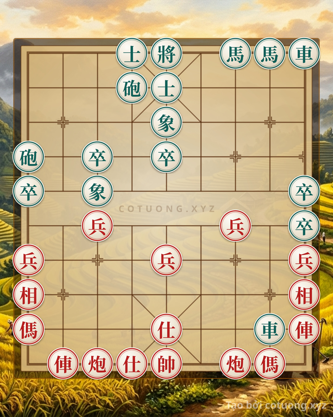 Challenge: Endgame Trap with 2Rooks, 2Cannons, 2Horses, and 5Pawns: The Trick to Defeat Black on the Board - Can you solve it?