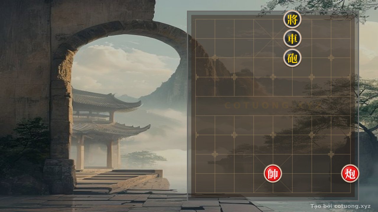 Thế cờ: Red General Chess: Black Chariot at 6th Rank 9 - Secret Strategy to Trap the Red Cannon at 1st Rank 2 — Cờ Tướng Online