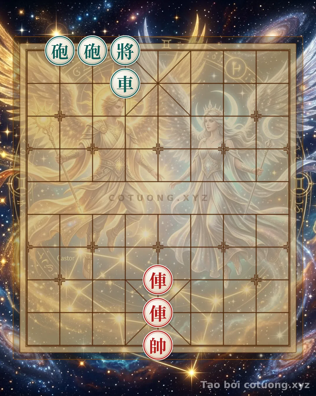 Thế cờ: Xiangqi: Black Defense with 2 Cannons and 1 Chariot - Optimal Checkmate Strategy — Cờ Tướng Online