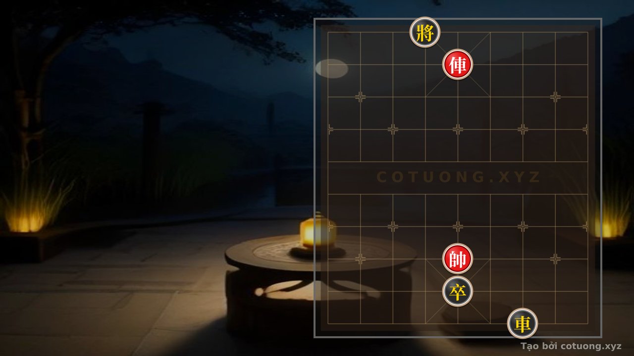 Thế cờ: Red Gold Army Combined Attack - Black General Exposed on File 4, Rank 10 — Cờ Tướng Online