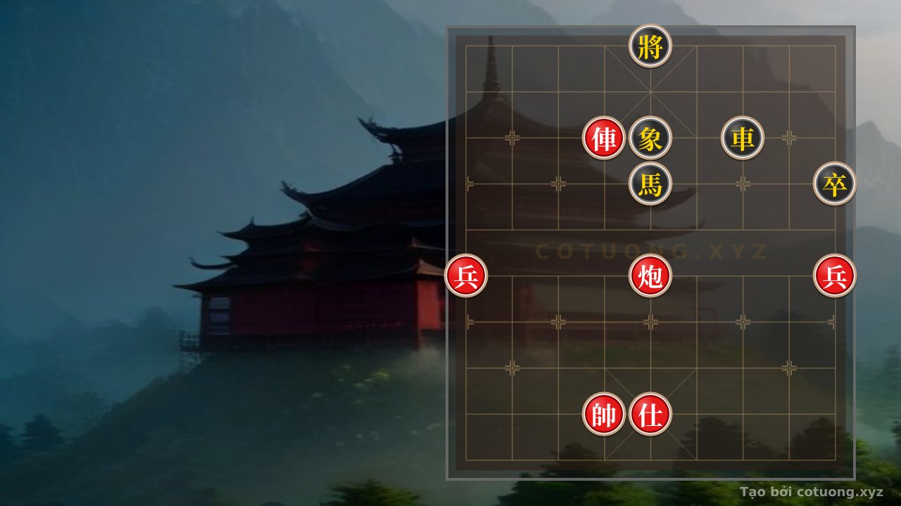 Thế cờ: Red General's Victory Over Black: Strategy of Sacrificing Pieces and Psychological Warfare — Cờ Tướng Online