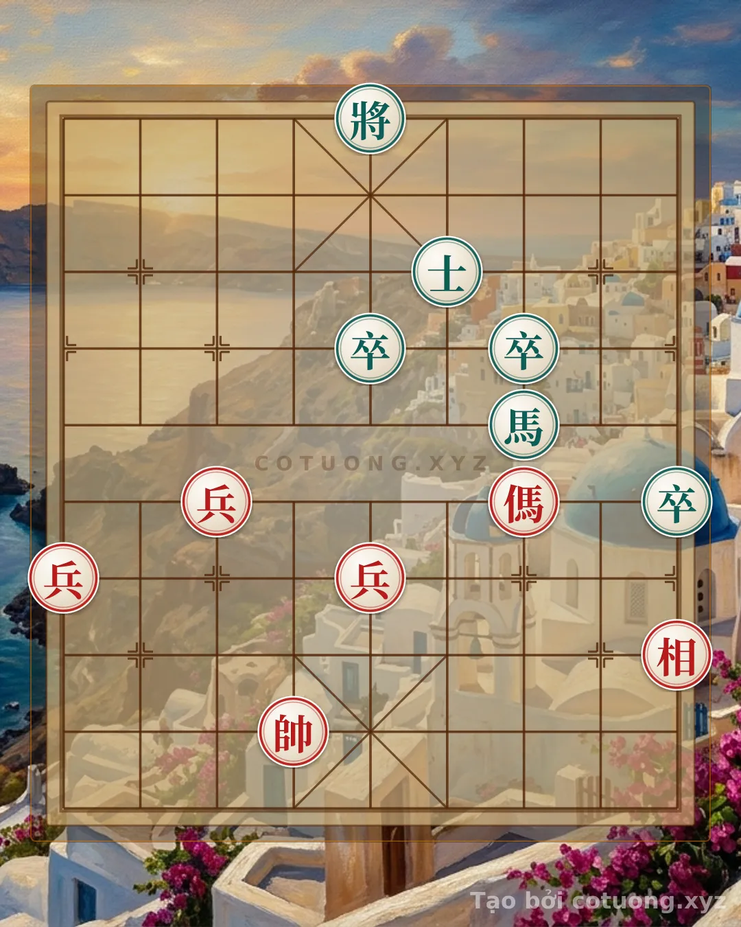 Thế cờ: The Secret of the Three-Horse Formation: How to Break the Three-Horse Formation with a Bishop in Xiangqi — Cờ Tướng Online