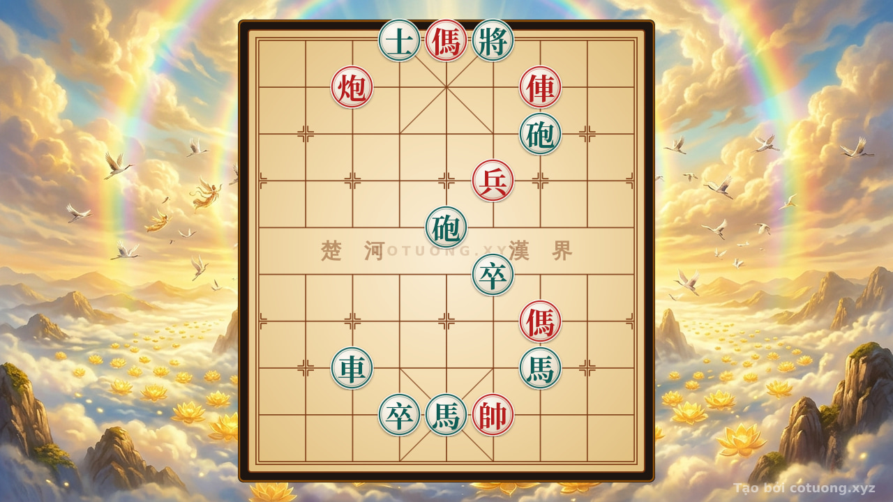 Thế cờ: Xiangqi: Red Strategy 'Horse Checkmate' - Winning Tactics in the White Dragon Battle — Cờ Tướng Online