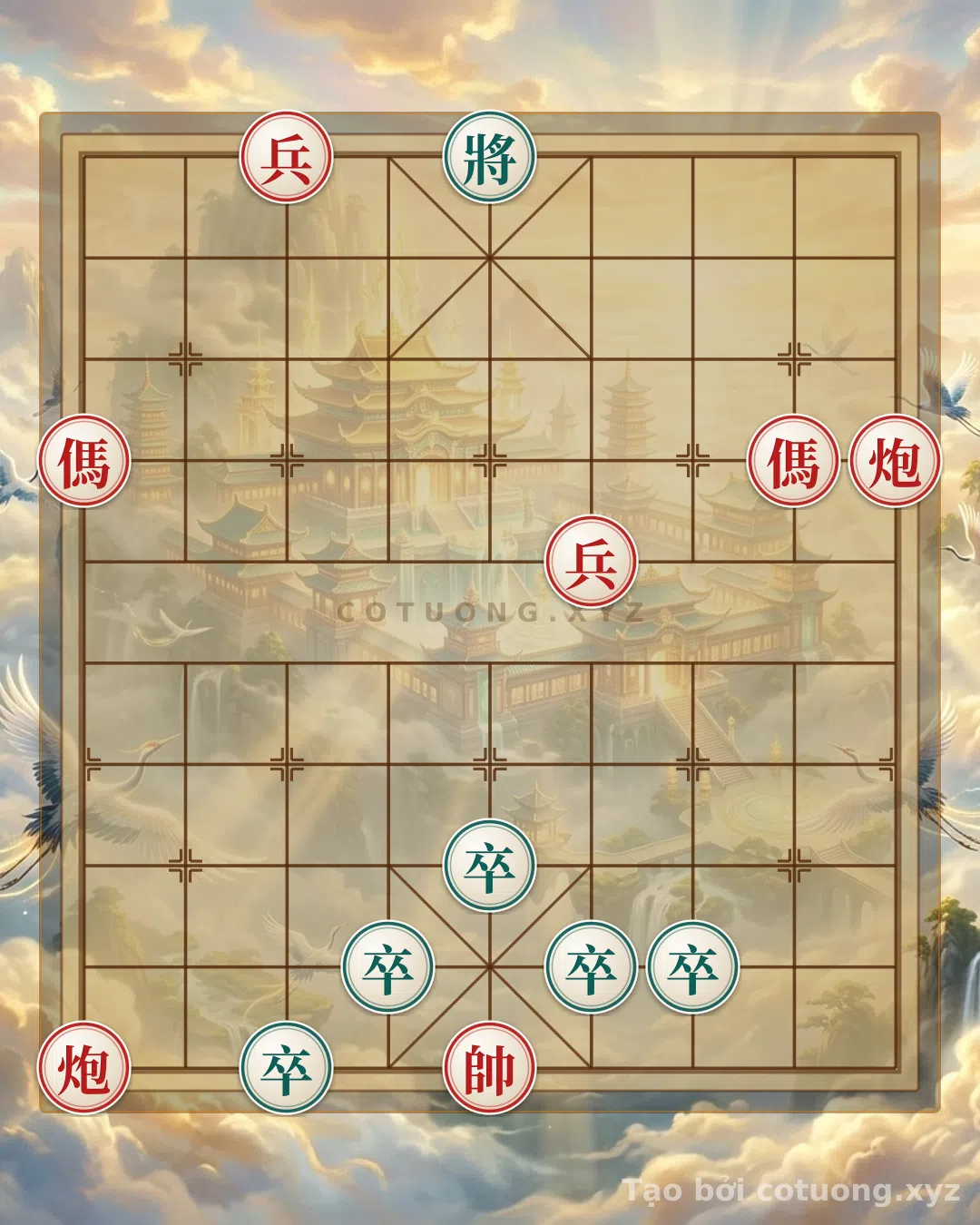Thế cờ: Hidden General: Red Rook on 7th Rank 10 - Black's Defensive Strategy — Cờ Tướng Online