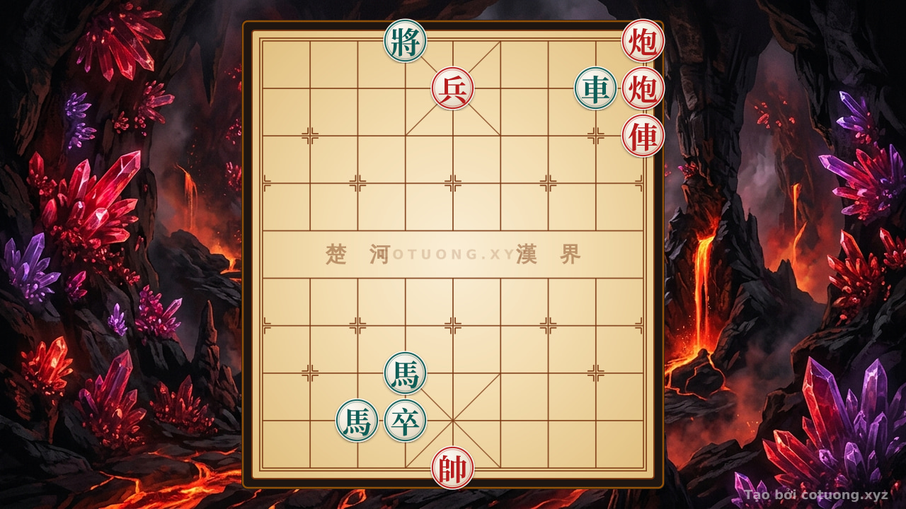 Thế cờ: The Sacred Trap: Red's Double Rook and Cannon vs. Black's Double Rook and Horse - The Legendary 4th Rank 10th File Opening — Cờ Tướng Online