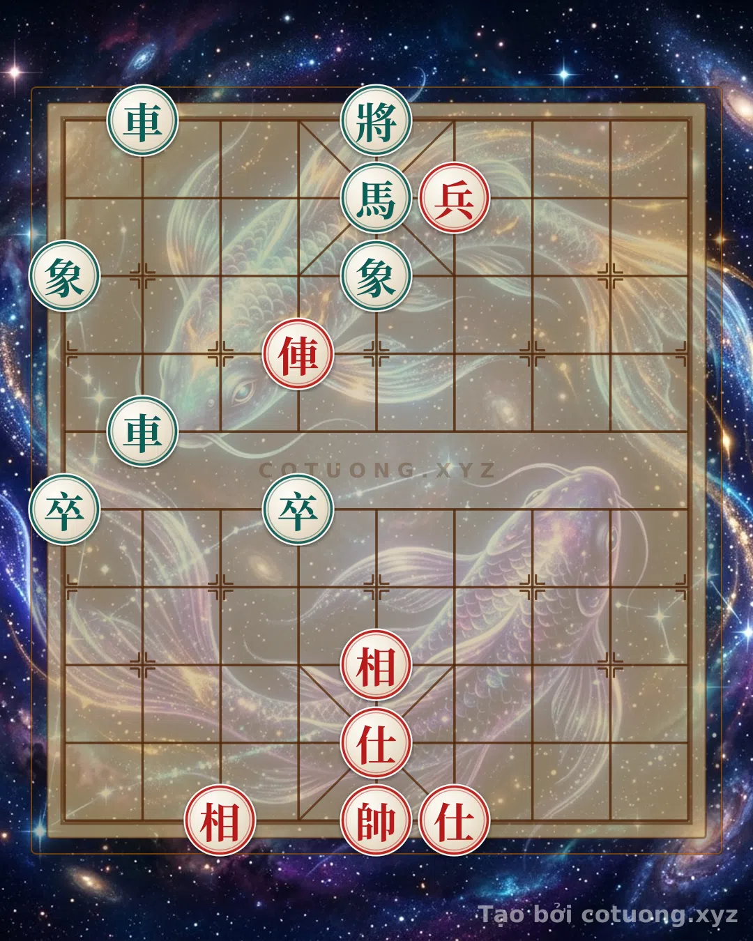 Thế cờ: Xiangqi Master's Secret: Rook Pawn 2 Advisors 2 Elephants Defeat Double Horses - The Heartbreaking Move That Reverses the Game! — Cờ Tướng Online