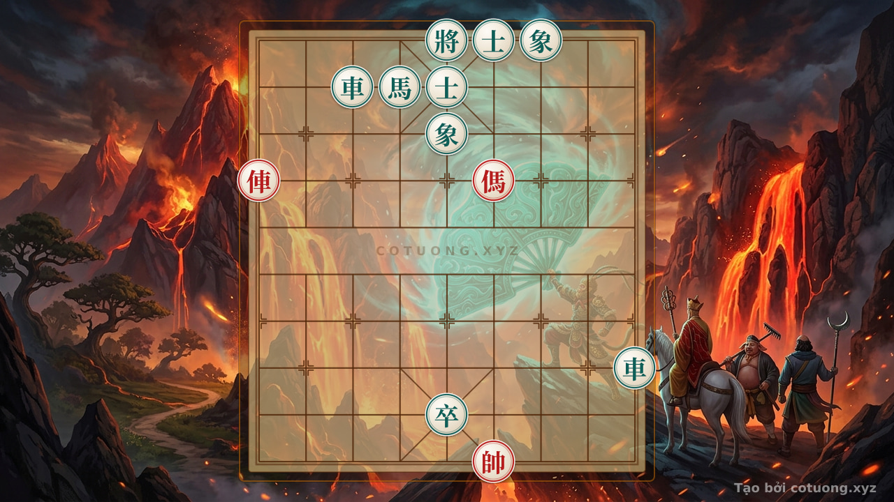 Thế cờ: Xiangqi Tips: Red's Trap in the 'Chariot Checkmate' Formation — Cờ Tướng Online