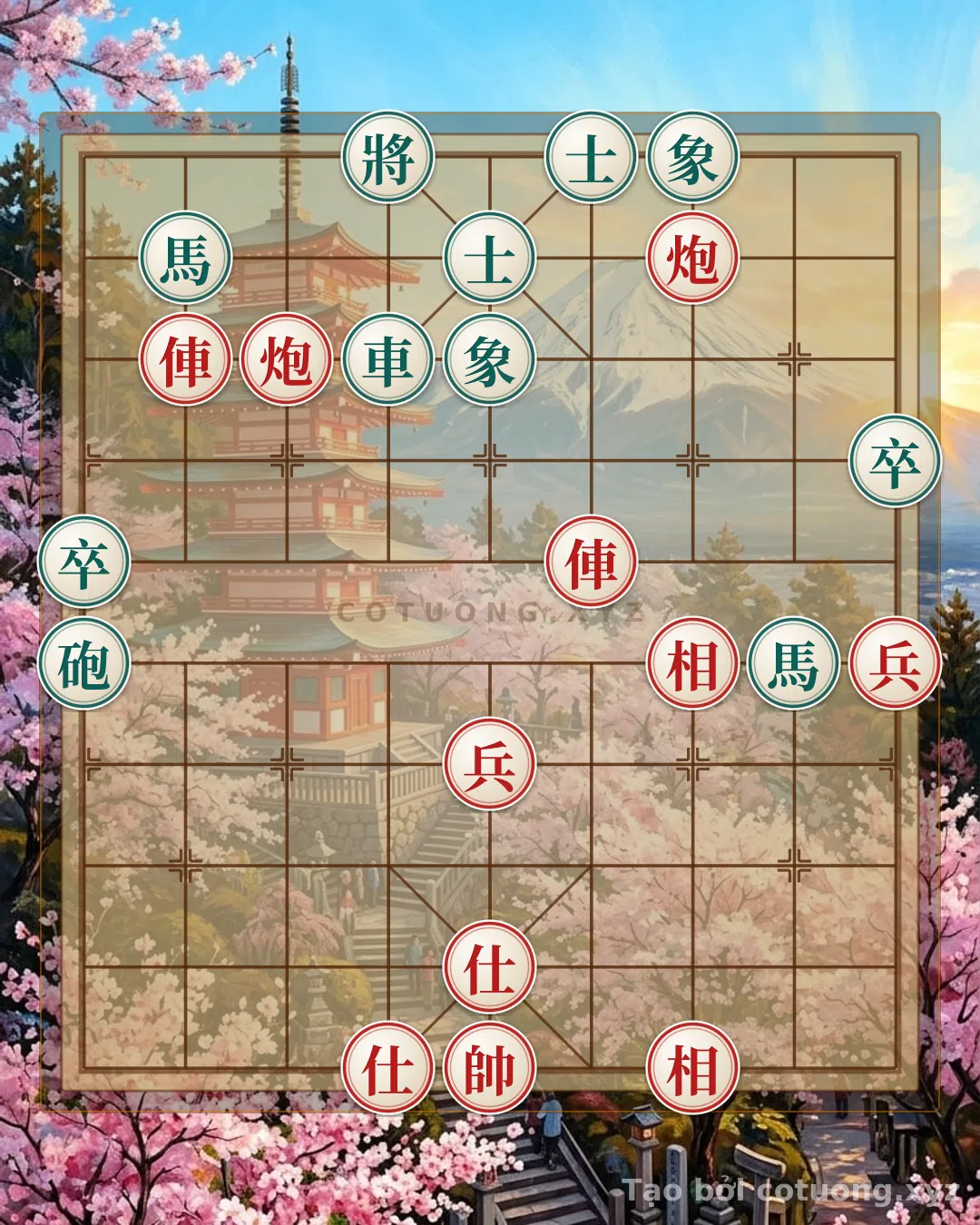 Thế cờ: Red General Chess: Tactical Analysis of the Double Horse Leg Formation - — Cờ Tướng Online