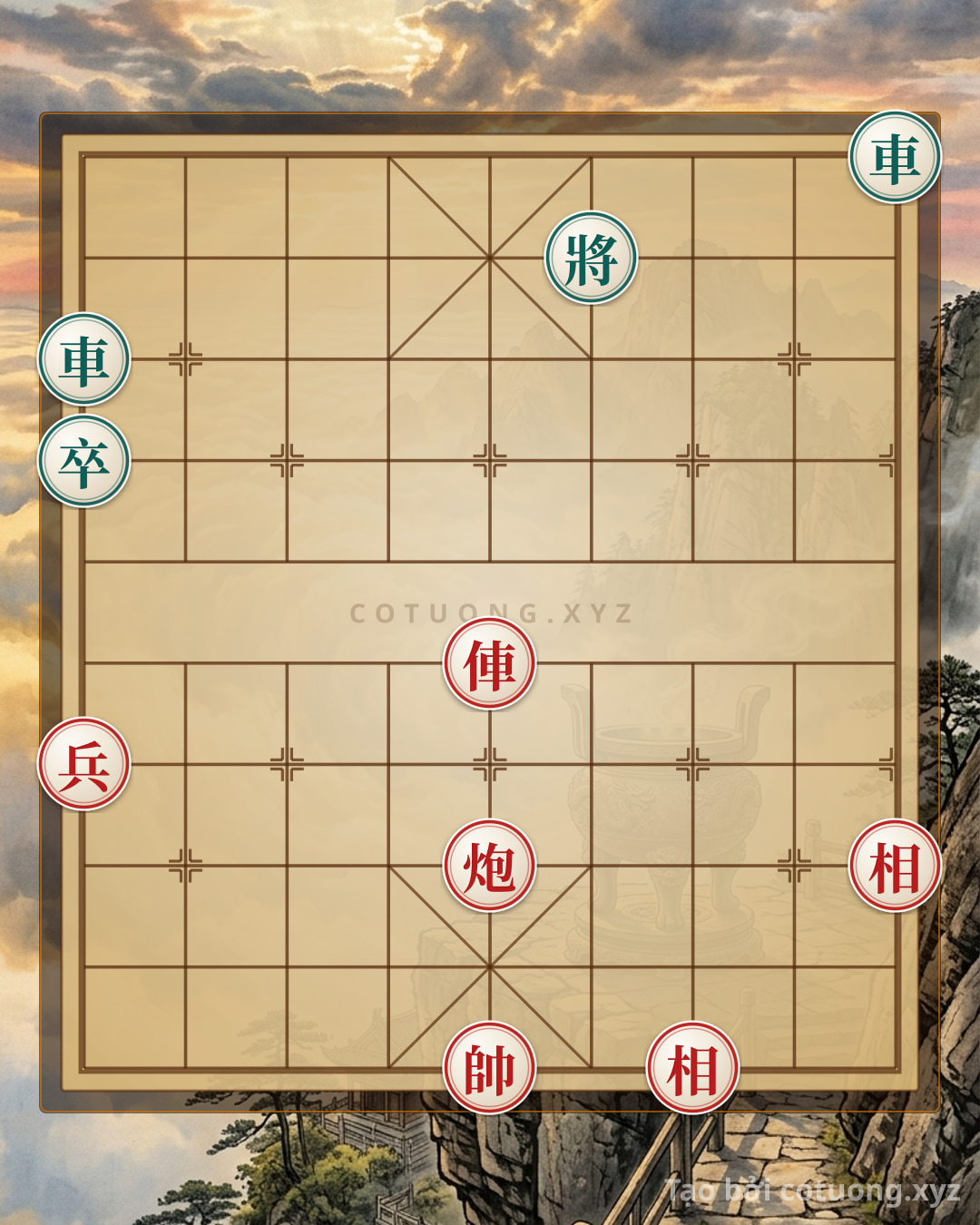 Challenge: Defensive Counterattack in the 'Chariot Thrust' Formation - Tips from Red General - Can you solve it?