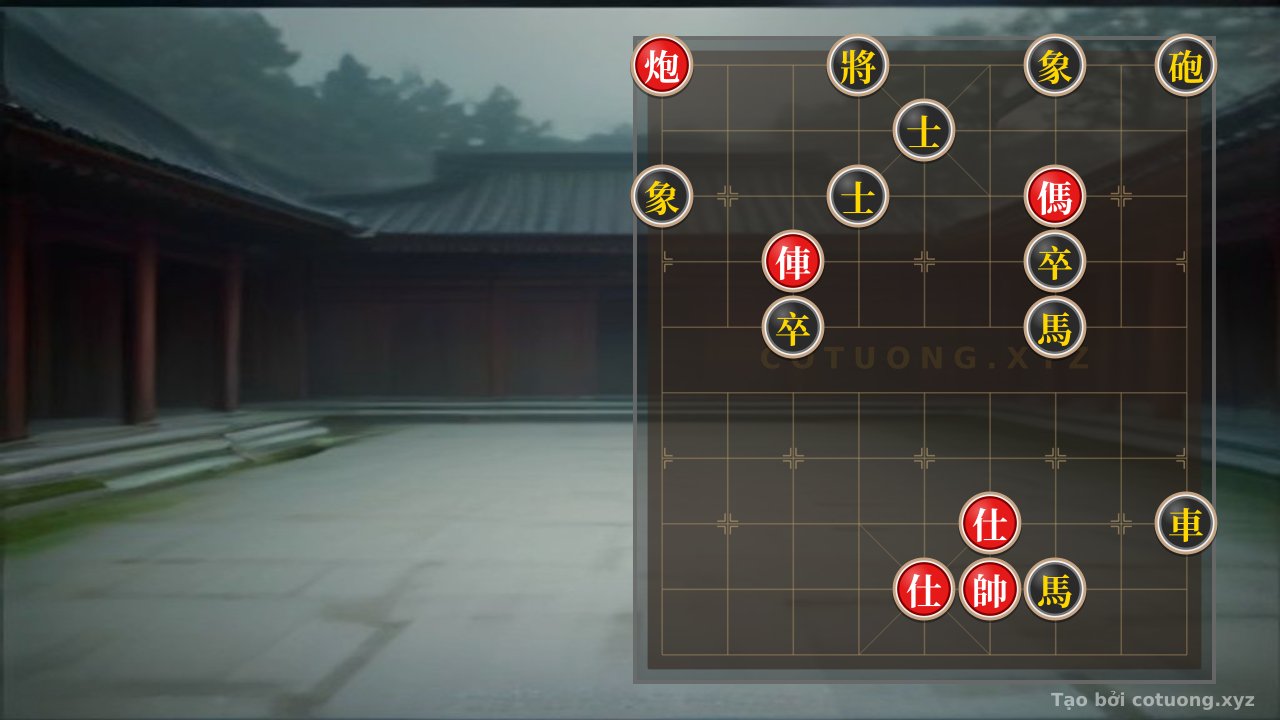 Thế cờ: Xiangqi: Double Horse Legs Formation, Red Cannon Retreats to File 9 - Tactical Tips for Players — Cờ Tướng Online