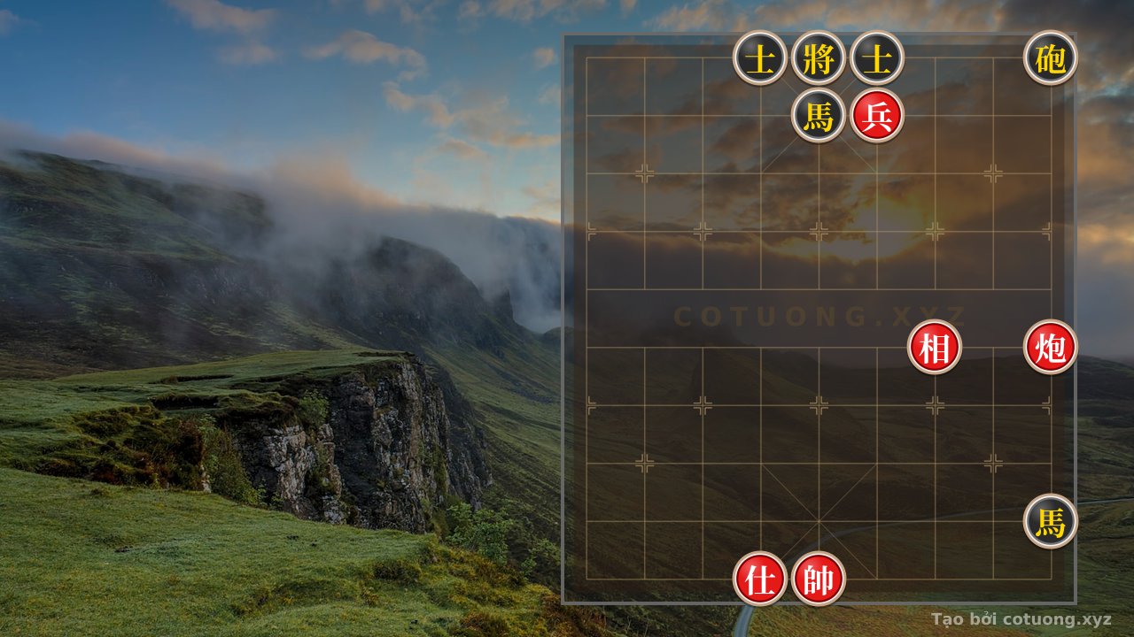 Thế cờ: Xiangqi: Masterpiece Endgame - Double Horses Interlocking, Cannon's Explosive Power — Cờ Tướng Online
