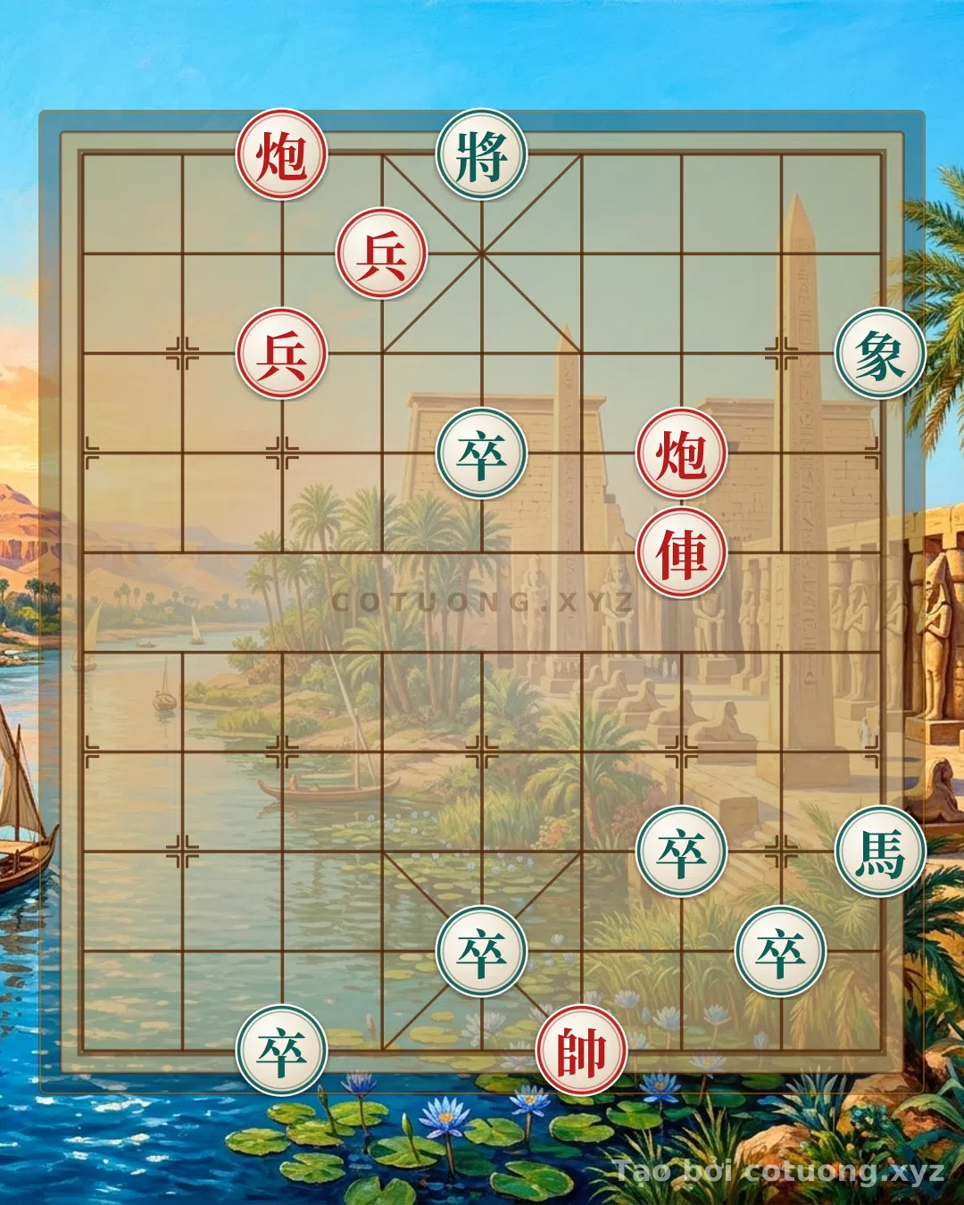 Thế cờ: Red Cannon on File 7, Rank 10: Tactical Tips to Defeat the Black General in a Skilled Chess Position — Cờ Tướng Online