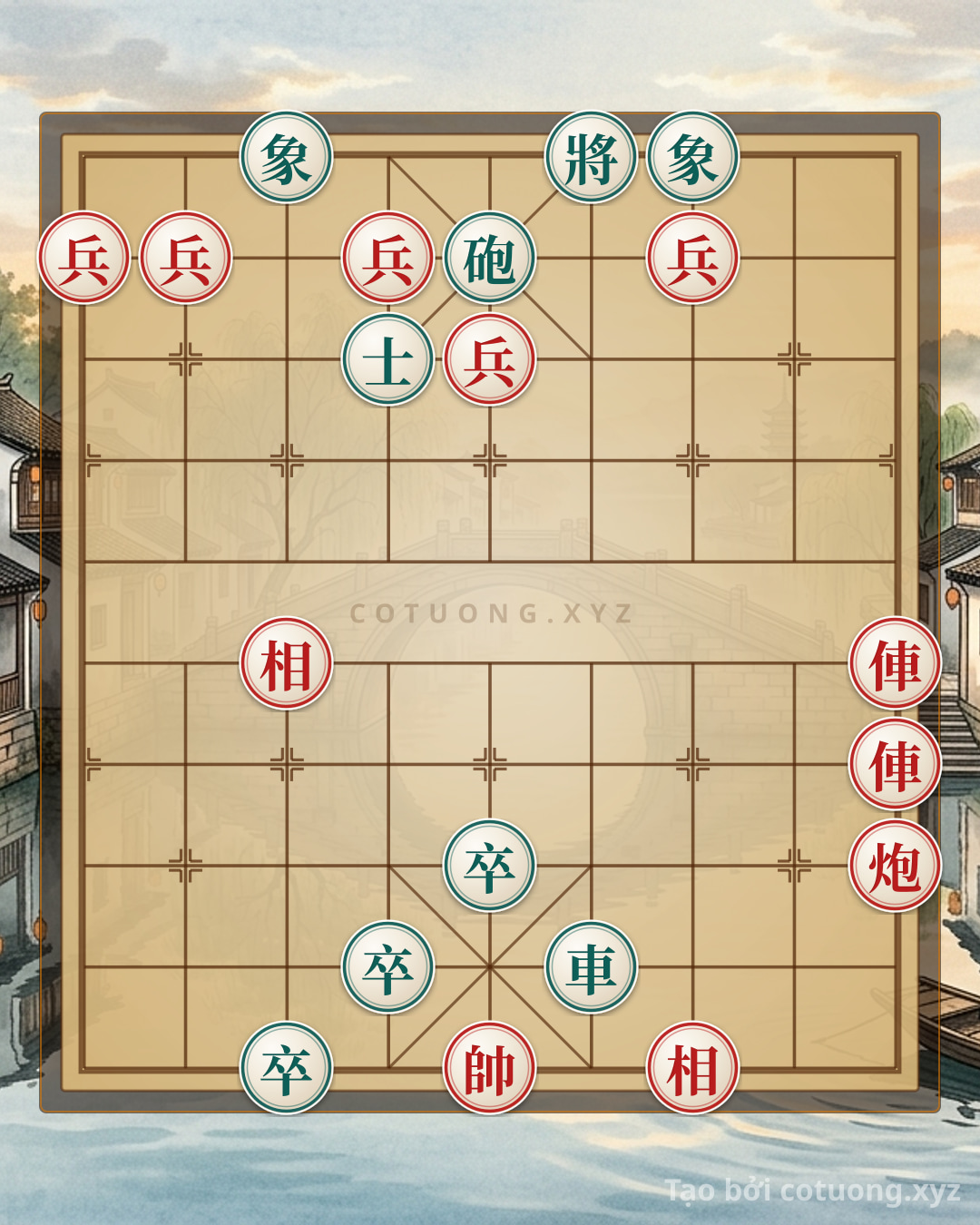Challenge: Mastering the Endgame: Red Rook on File 1 and Red Cannon on File 1 in the Double Horse Exchange - Can you solve it?
