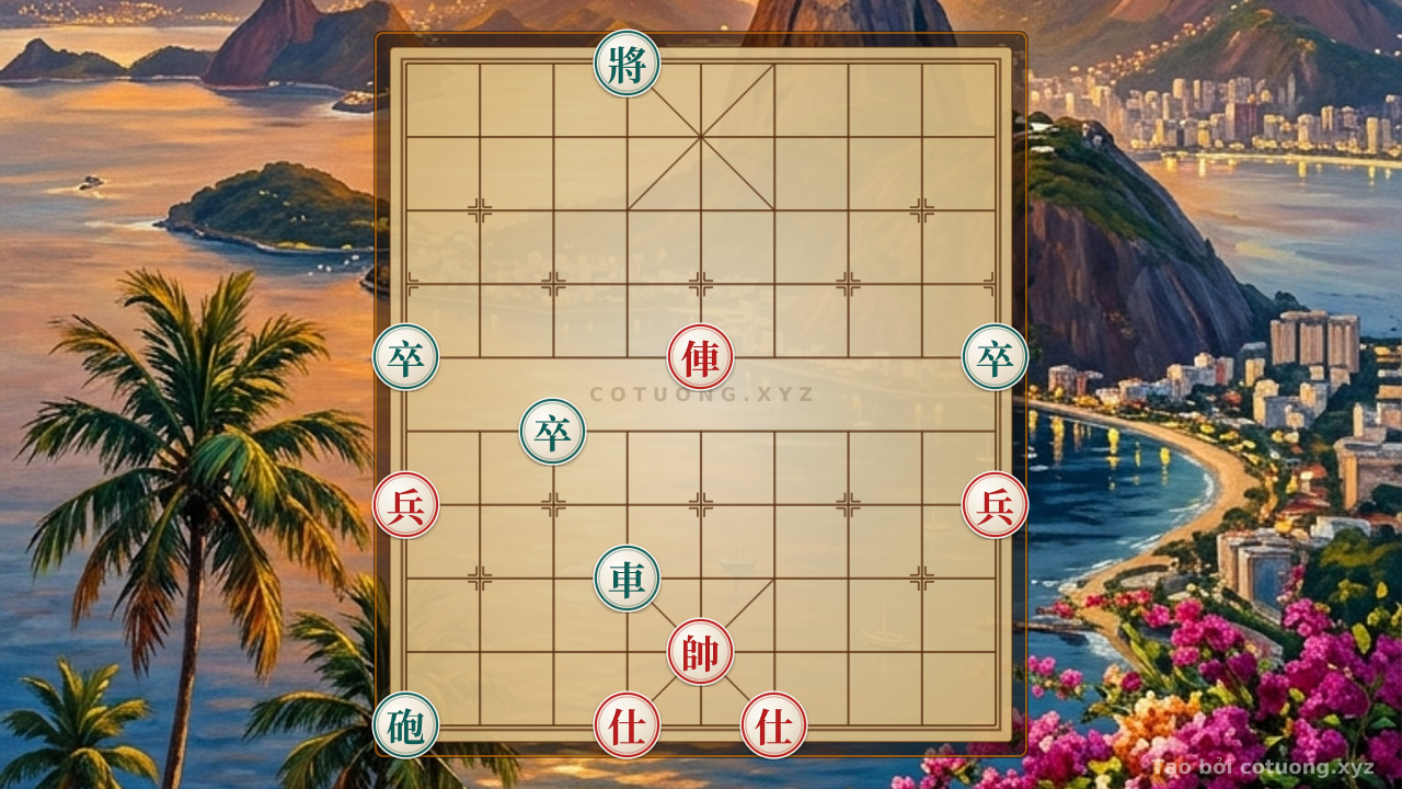 Thế cờ: Peak of the Endgame: Red Rook 2 Pawns 2 Advisors vs. Black Cannon 3 Pawns - Brutal Tactics — Cờ Tướng Online
