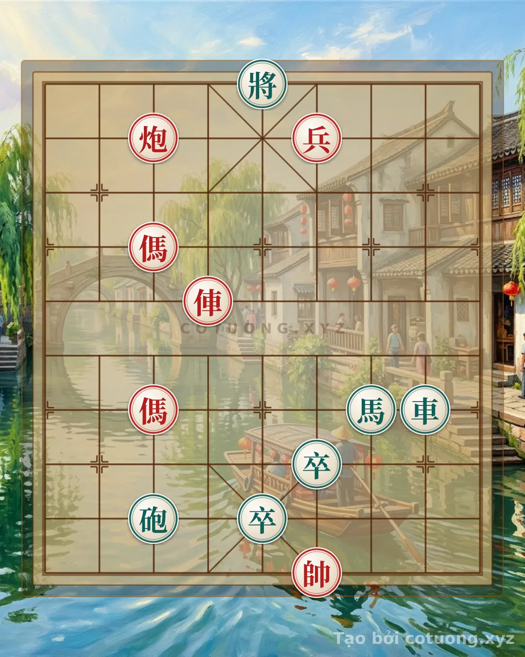 Thế cờ: Psychological Pressure in Xiangqi: The Red's Turning Point Battling the Storm — Cờ Tướng Online