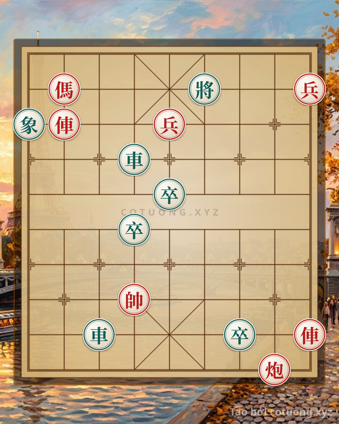 Challenge: The Cruel Endgame: Red Rook Charges Straight at the Black General - Basic Xiangqi Tactics - Can you solve it?