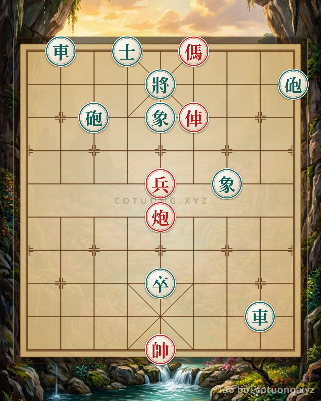 Challenge: Red Wins Over Black: A Majestic Xiangqi Strategy with the 'Chariot Spear' Trick - The Young Master's Defensive Tactics - Can you solve it?