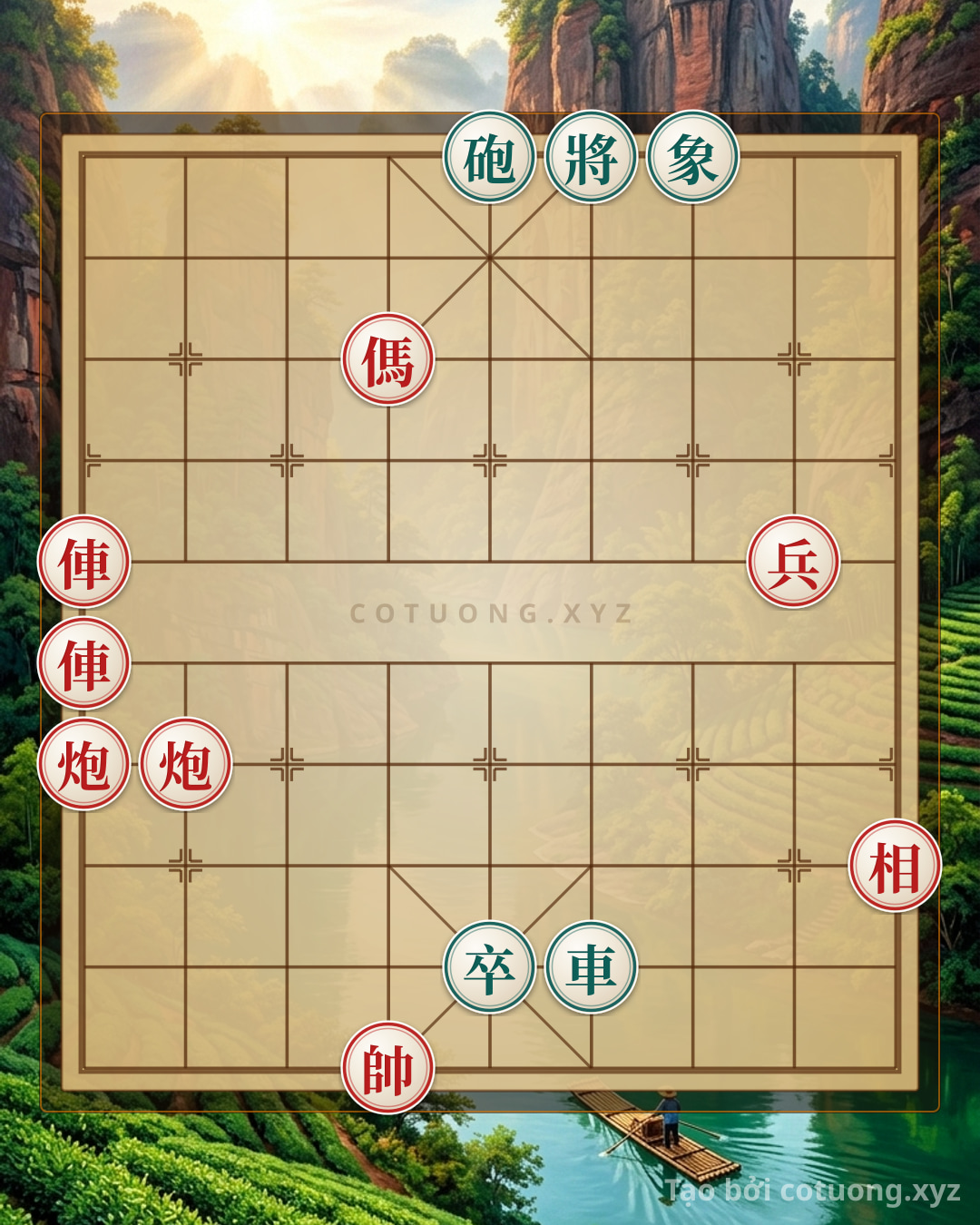 Challenge: Xiangqi Super Difficult: Strategy for Black Cannon on 5th Rank 10th File - Winning Tactics - Can you solve it?