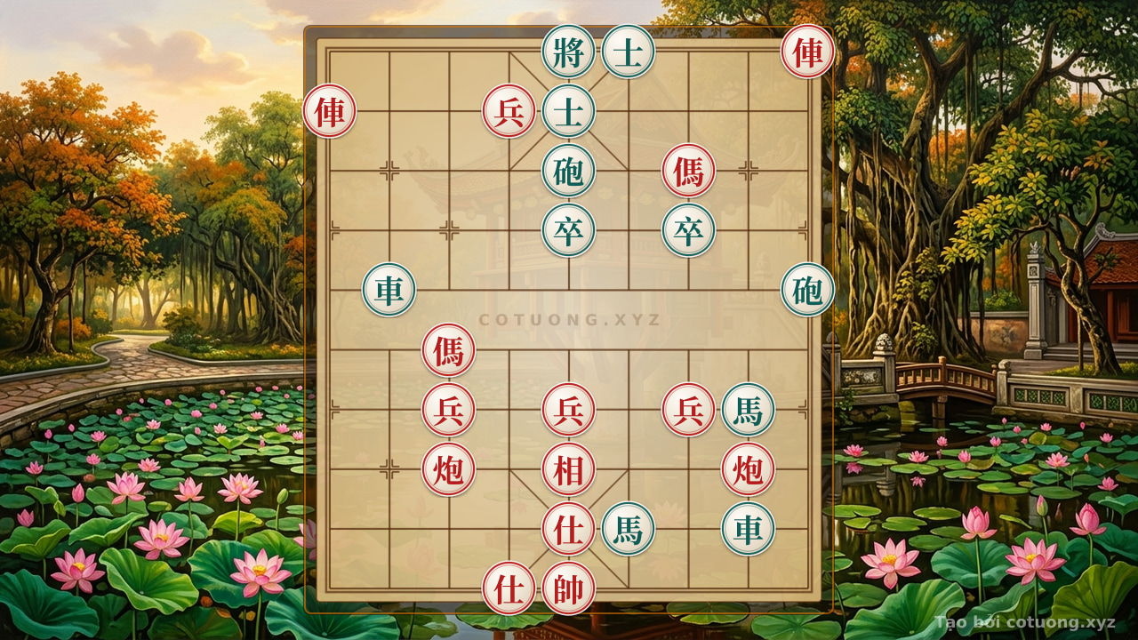 Thế cờ: Black General's Super Hard Defense: Unexpected Counterattack After Double Horse Trap - Full Red Strategy — Cờ Tướng Online