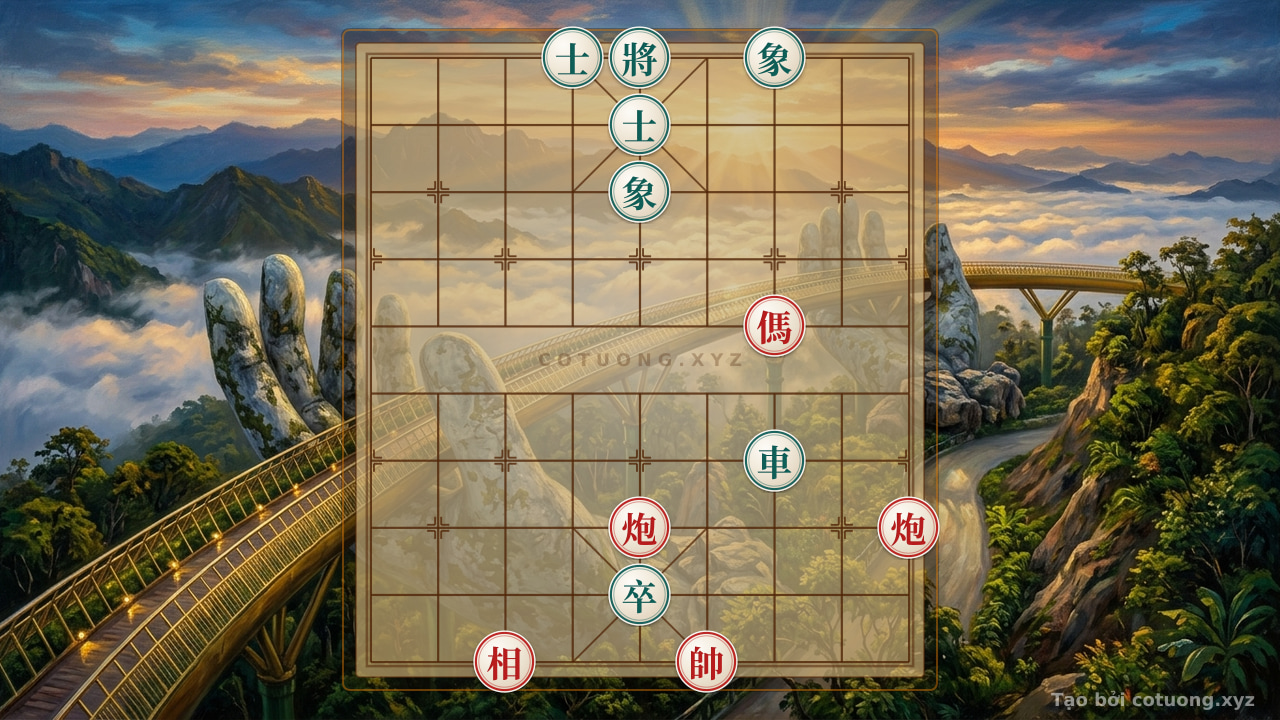 Thế cờ: Defeat the Black King with Brutal Tactics! — Cờ Tướng Online