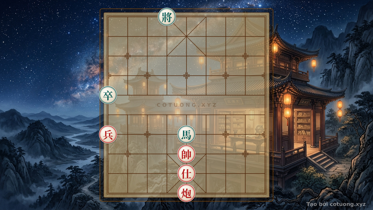 Thế cờ: Fireboard: Red Cannon Roars, Black General Exposed - Epic Tactics from Xich Bi — Cờ Tướng Online