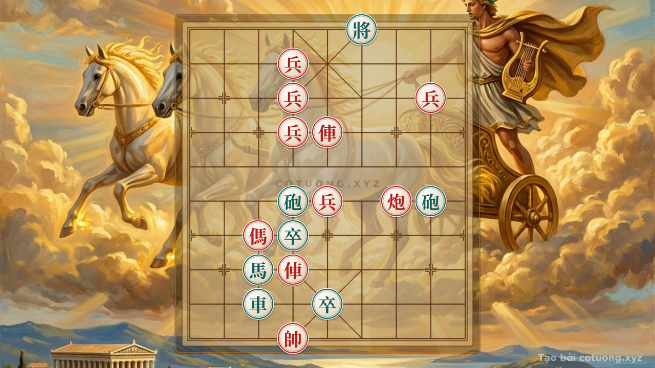 Thế cờ: The Classic Rook Cannon Trap: Dominating the Double Rook Cannon Horse 5 Pawn vs. Double Cannon Horse 2 Pawns in 7 Moves — Cờ Tướng Online