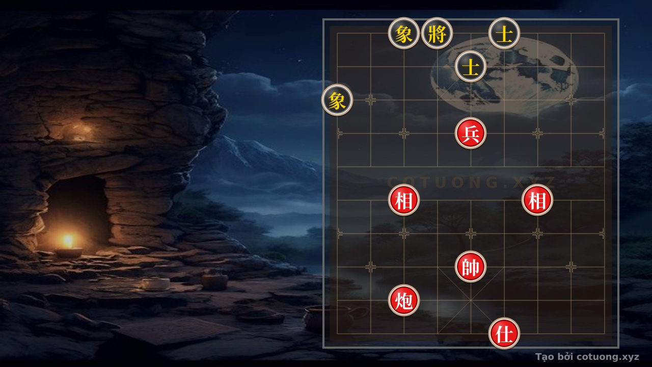 Thế cờ: Super Difficult Xiangqi: Red Crushes Black Elephant on File 3 Rank 10 — Cờ Tướng Online