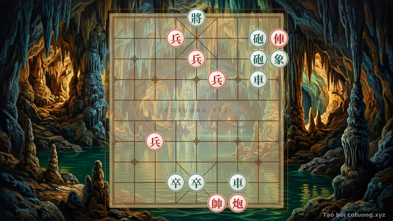 Thế cờ: Classic Checkmate Strategy: Rook Cannon 4 Pawns Defeat 2 Rooks 2 Cannons - The Move That Decides the Battle — Cờ Tướng Online