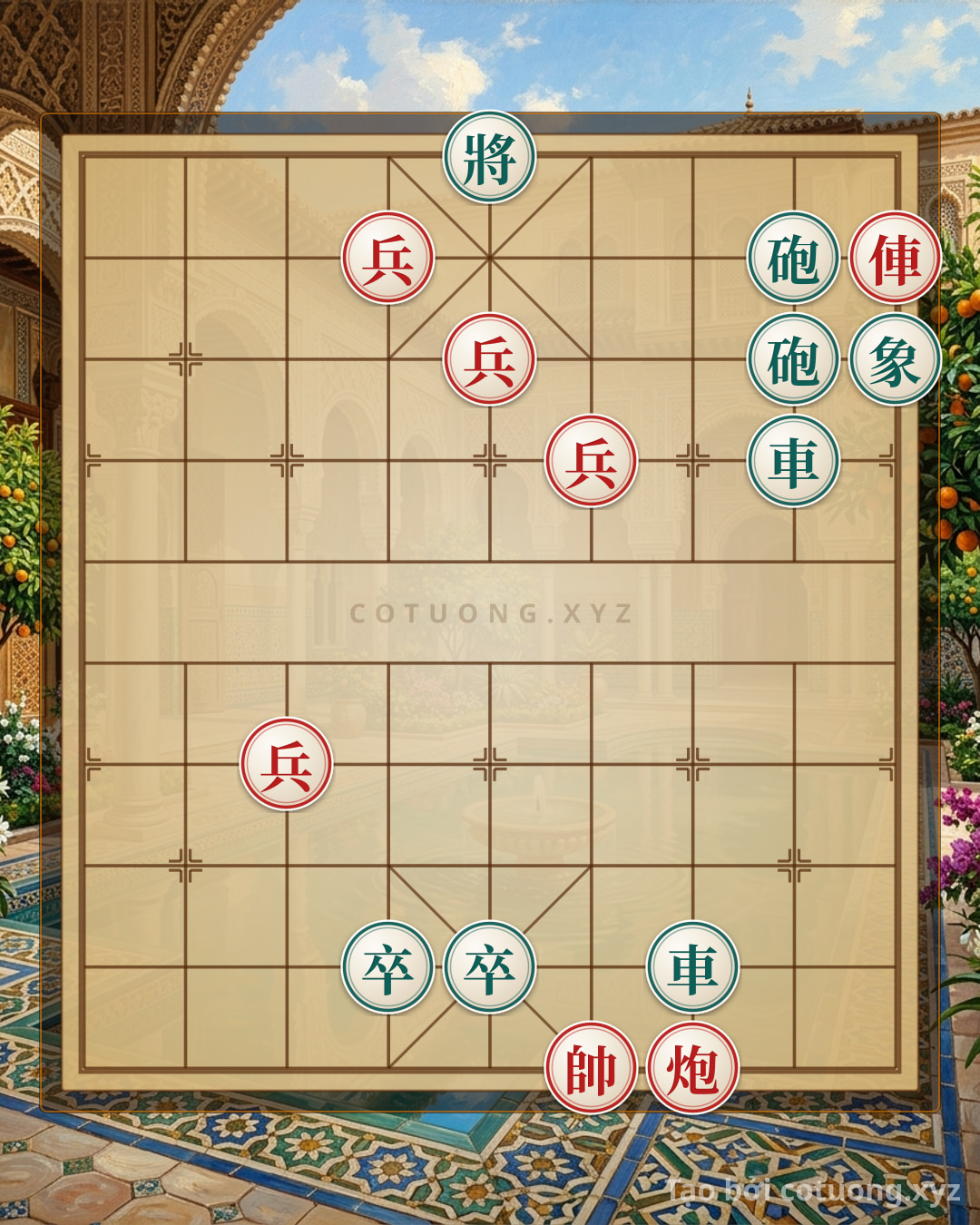 Challenge: Classic Checkmate Strategy: Rook Cannon 4 Pawns Defeat 2 Rooks 2 Cannons - The Move That Decides the Battle - Can you solve it?