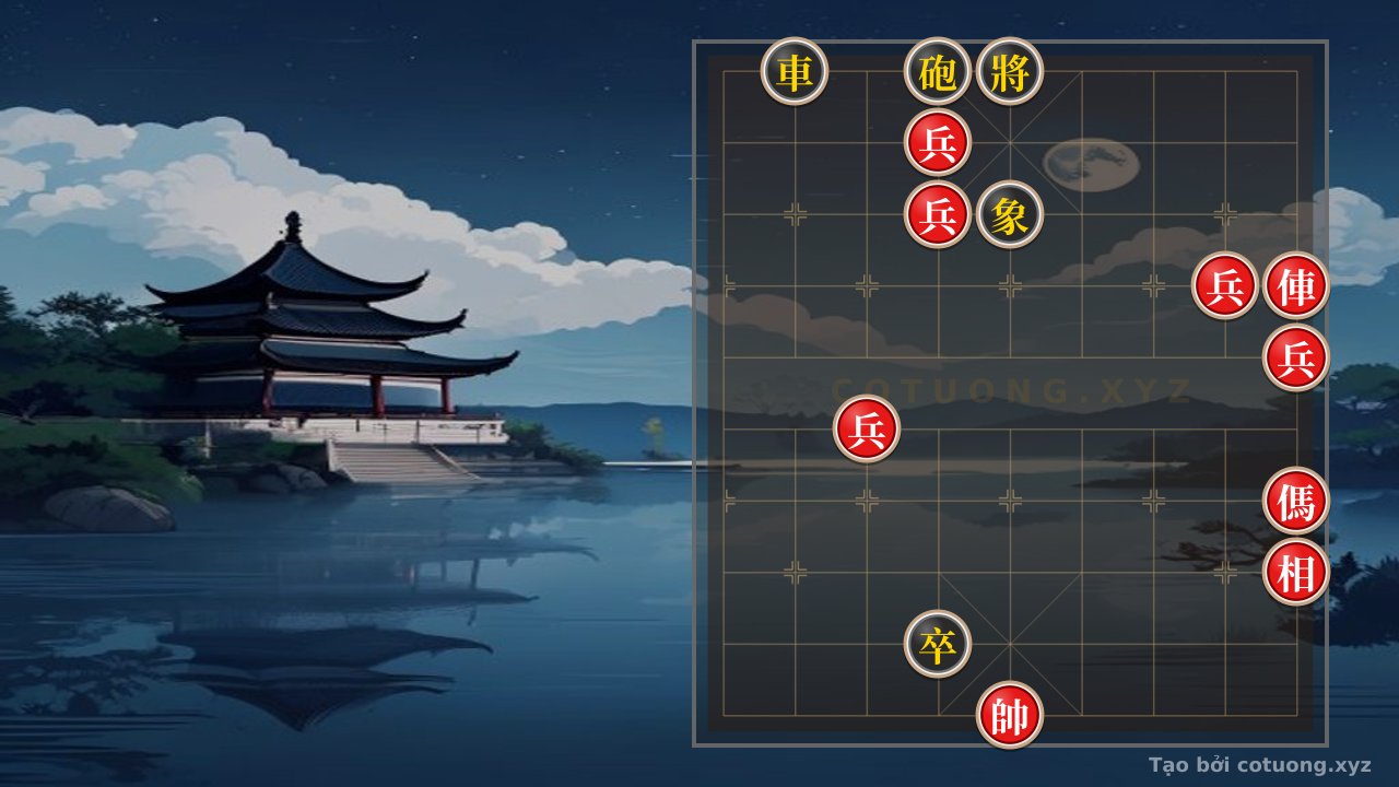 Thế cờ: Xiangqi (Chinese Chess) Critical Move: Red Launches a Ferocious Counterattack, Defeating the Black General with a Suicide Tactics — Cờ Tướng Online