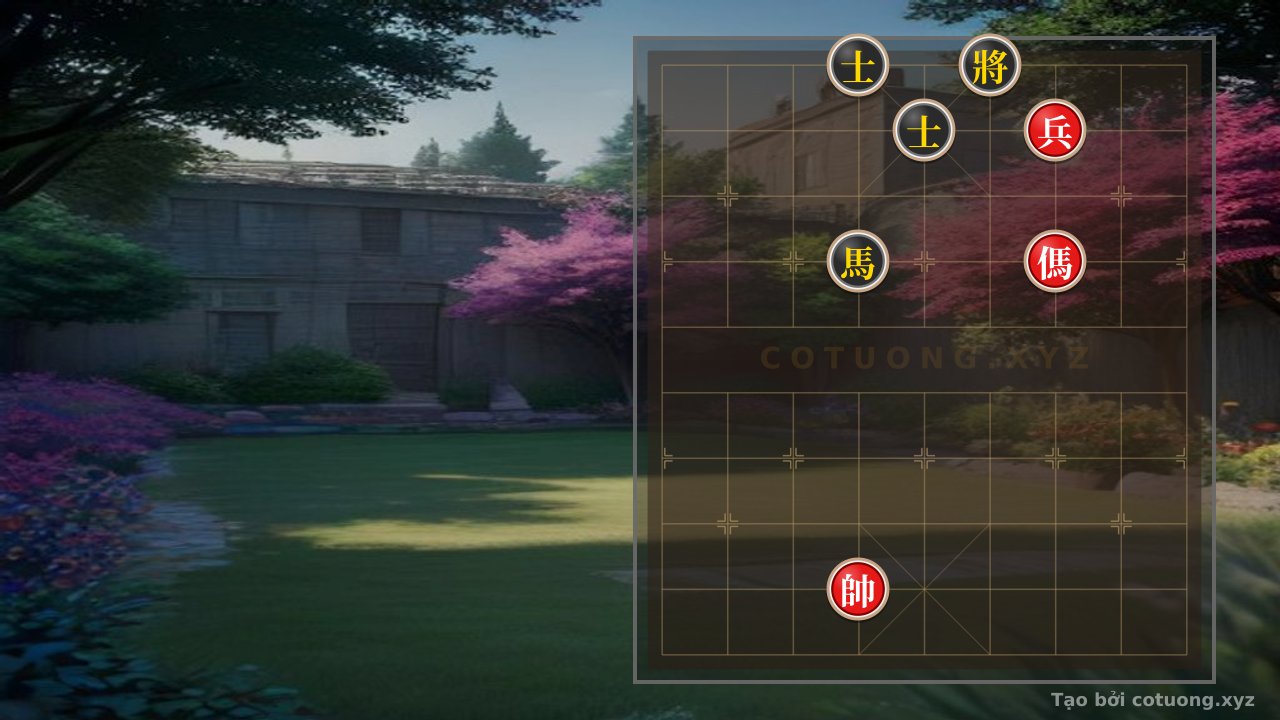Thế cờ: Deadly Trap in Super Difficult Xiangqi: Red Attacks, Black Falls into a Hidden Checkmate — Cờ Tướng Online