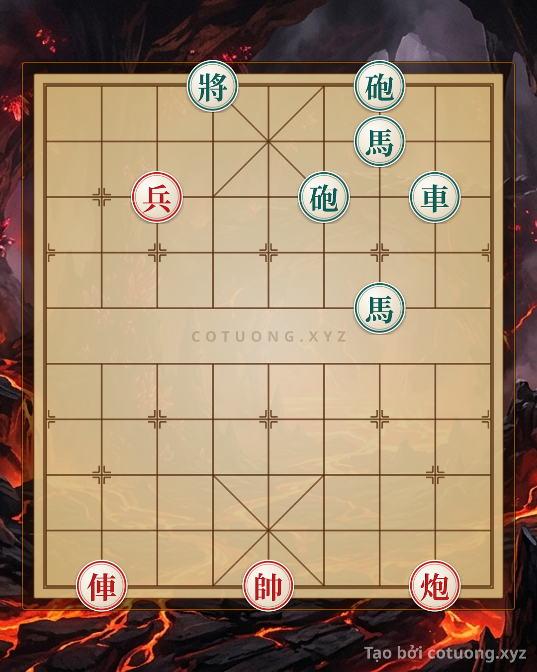 Thế cờ: Defensive Counterattack: Red's Checkmate Solution in the 1/10 Opening — Cờ Tướng Online