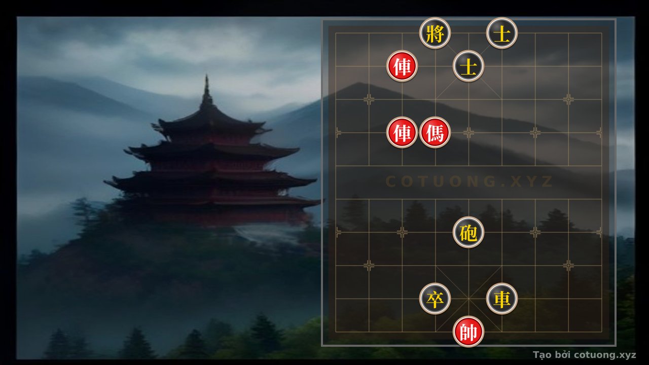 Thế cờ: Xiangqi Master: Black's Defensive Tactics in the Double Horse Face-to-Face Formation — Cờ Tướng Online
