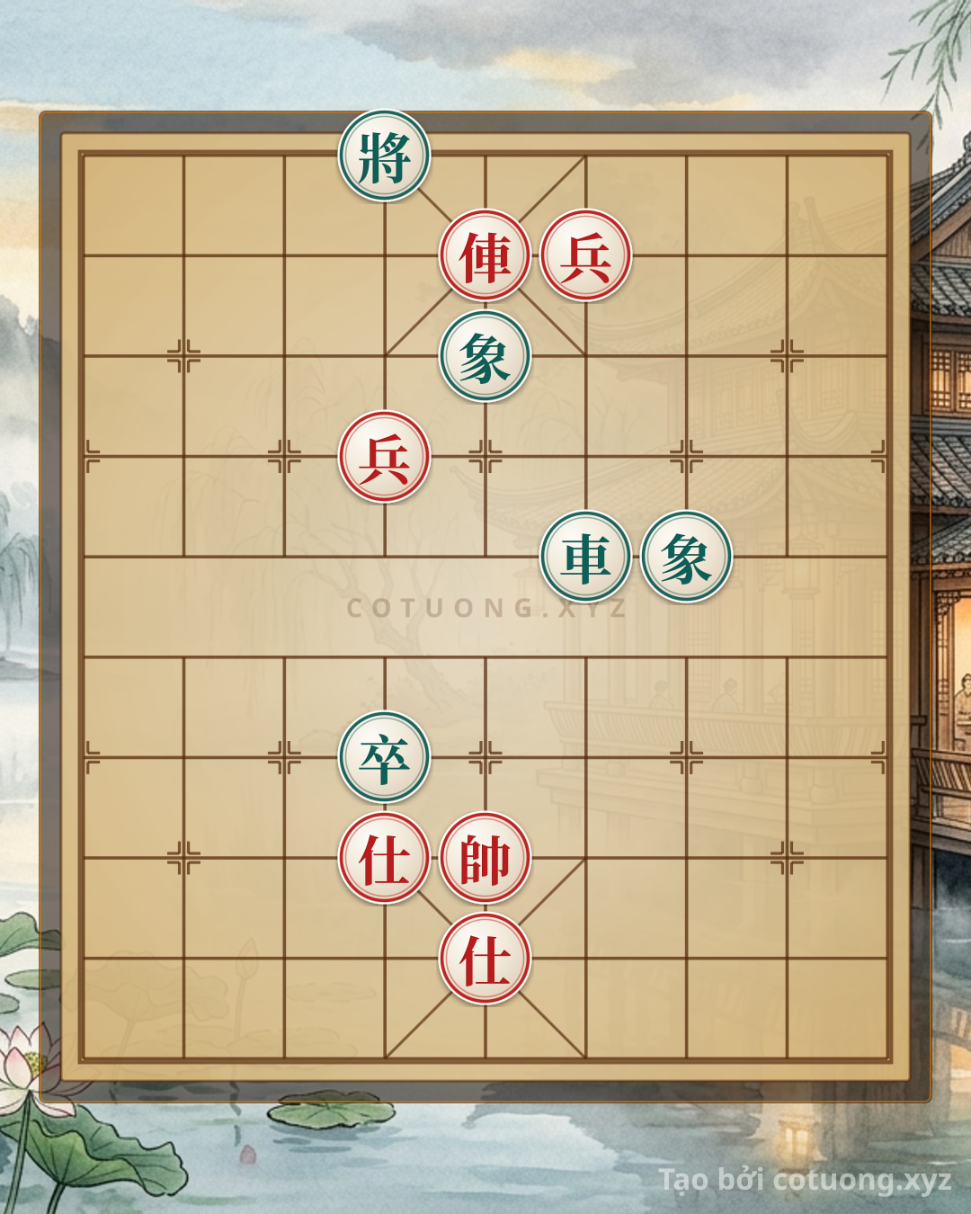 Challenge: Peak of the Endgame: Rook 2 Cannons 2 Advisors vs. Rook Cannon 2 Bishops - The Undefeated Strategy - Can you solve it?