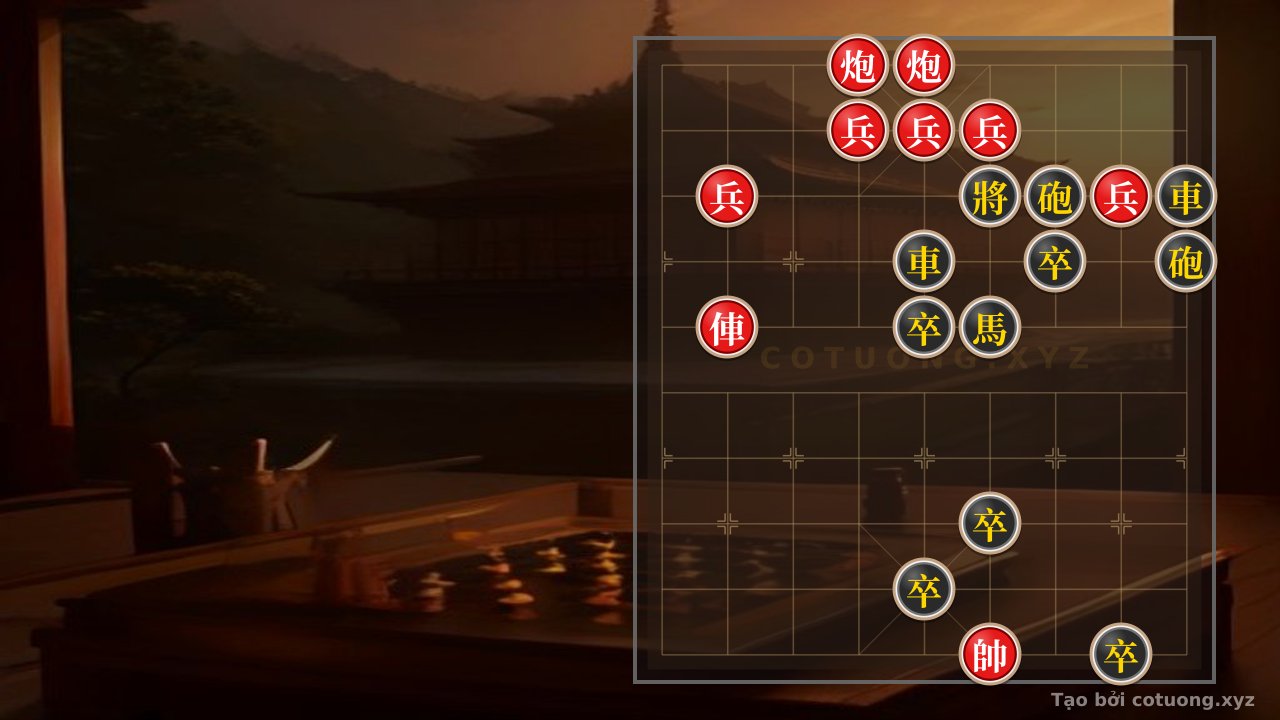 Thế cờ: Red General: The Strategy of Breaking the Black Chariot in the Double Horse Interlocking Formation — Cờ Tướng Online