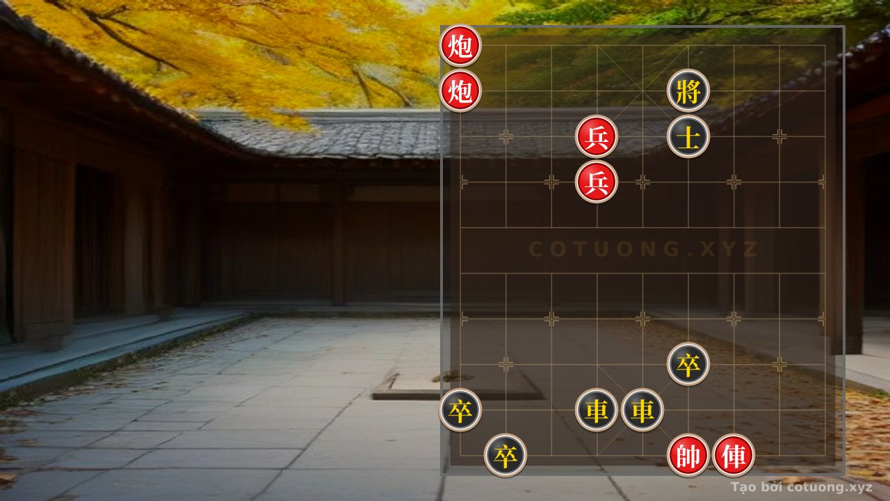 Thế cờ: Red Cannon on 9th File, 10th Rank: The Winning Move That Changes the Red Side's Fate in a General's Chess Battle — Cờ Tướng Online